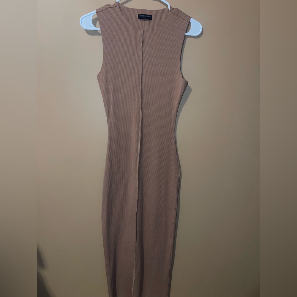 Naked wardrobe Brown ribbed tank dress - Picture 3 of 10